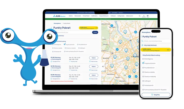 Laptop with alab.pl website