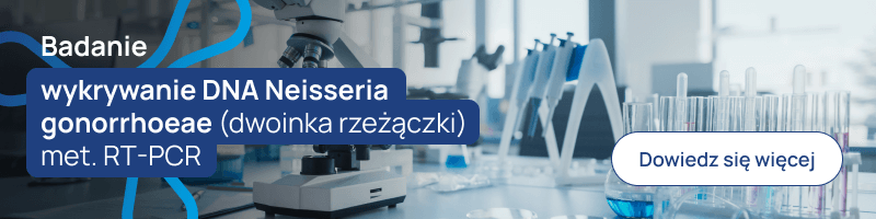 Badanie wykrywanie DNA Neisseria gonorrhoeae (dwoinka rzezaczki) met. RT-PCR banerek