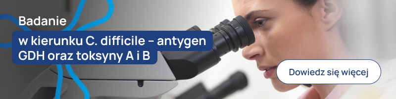 Badanie w kierunku C. difficile – antygen GDH oraz toksyny A i B baner