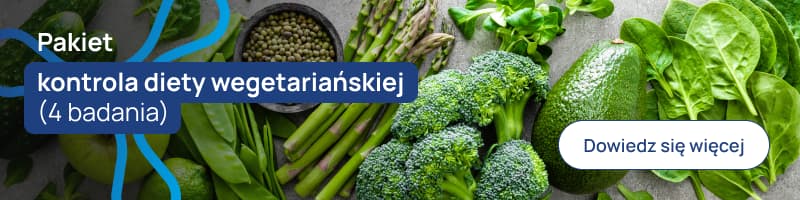 Pakiet kontrola diety wegetariańskiej (4 badania) baner