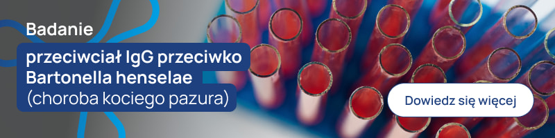 Badanie przeciwciał IgG przeciwko Bartonella henselae (choroba kociego pazura) banerek